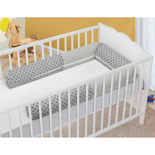 Bellatex Crib Mantinet cilindru Stars gri, 240 cm