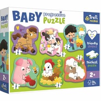 Baby puzzle Trefl Fermă, 6în1 (2-6 bucăți)