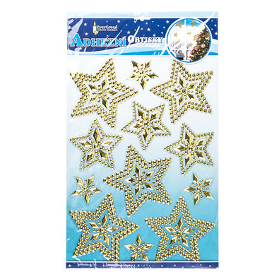 Autocolante 3D de Crăciun stele aurii