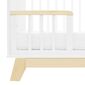 New Baby Crib Marcus cu barieră, alb/natural