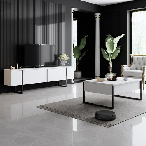 Konferenční stolek Luxe White and Black