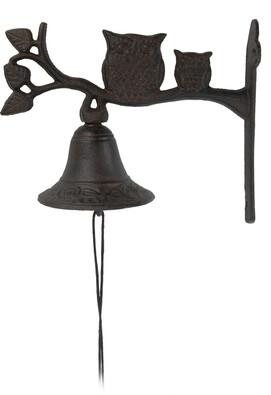 Dzwonek metalowy nad drzwi Sowy