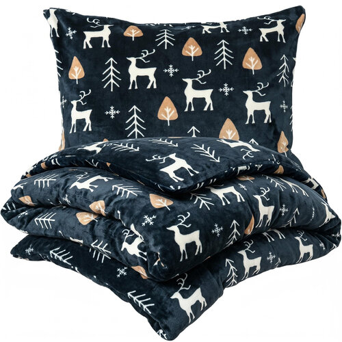 4Home Posteljnina iz mikroflanele Nordic Deer, 140 x 200 cm, 70 x 90 cm