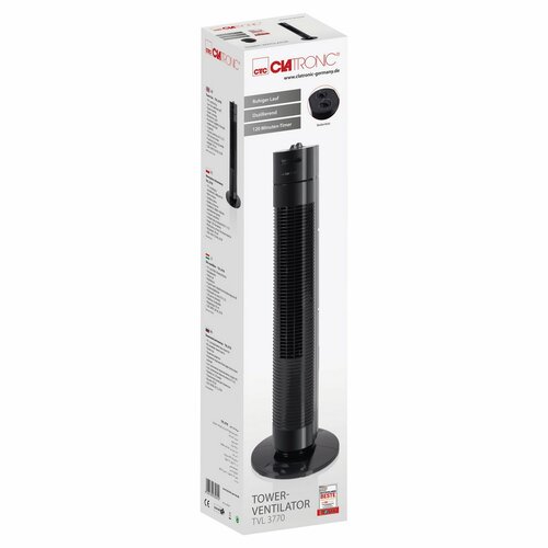Clatronic TVL 3770 oszlopos ventilátor, feketeszínű