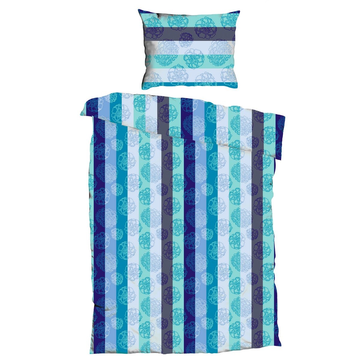 Jahu Krepové obliečky Bruno Aqua, 140 x 200 cm, 70 x 90 cm