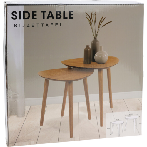 Súprava konferenčných stolíkov, borovice, 2 ks