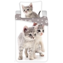 Lenjerie de pat Jerry Fabrics Kitten grey,de copii, din bumbac, 140 x 200 cm, 70 x 90 cm Lenjerie de pat Jerry Fabrics Kitten grey,de copii, din bumbac, 140 x 200 cm, 70 x 90 cm
