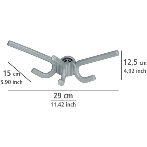 Wenko Set of 2 Herkules triple hooks, grey