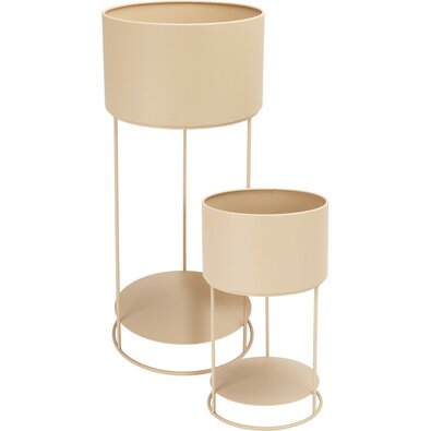 Set de suporturi metalice pentru flori Navelli bej, 2 buc.