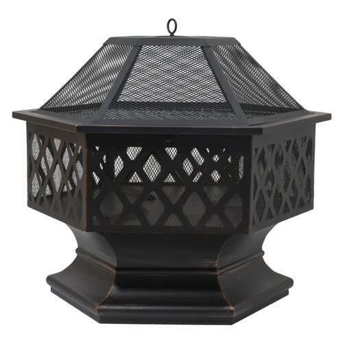 Cattara 13008 Palenisko z pokrywą Hexagon, 60,5 x 70 x 62,5 cm