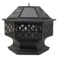 Cattara 13008 Feuerstelle mit Deckel Hexagon, 60,5 x 70 x 62,5 cm