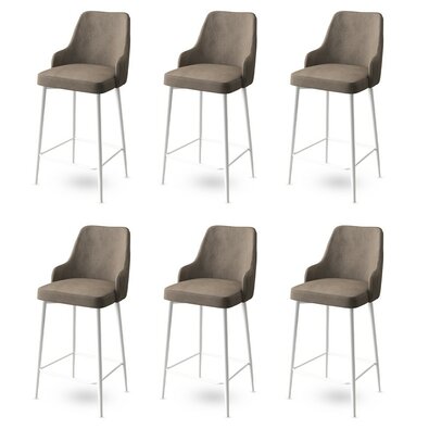 Set de scaune de bar Enox Cappuccino and White, 6buc.