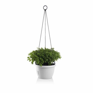Gardenico Selbstbewässernde Blumenampel Marina weiß, Durchmesser 30 cm