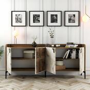 Skříňka Venedik Walnut and White Marble