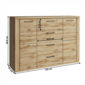 Cabinet DORSI 2D4S, stejar Navarra