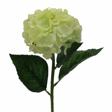 Floare artificială Hortensia, verde deschis