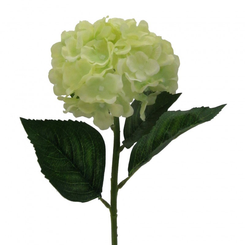 Umelá kvetina Hortenzia, svetlozelená