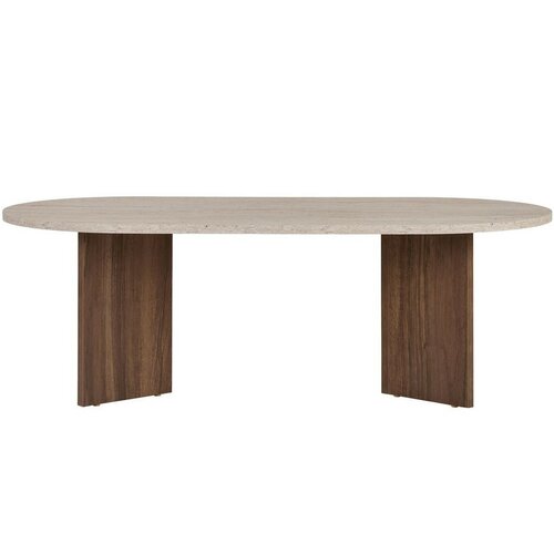 Konferenční stolek Sable - Travertine, Venezia Walnut