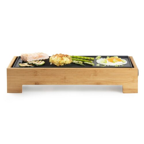 DOMO DO9270G stolní elektrický Plancha gril Bamboo Style