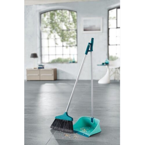 Leifheit Zestaw do zamiatania miotełka i śmietniczka z długim trzonkiem
