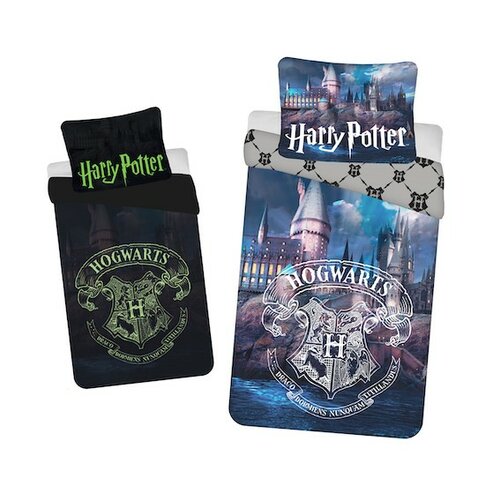 Jerry Fabrics Bavlněné povlečení Harry Potter HP054 svíticí, 140 x 200 cm, 70 x 90 cm