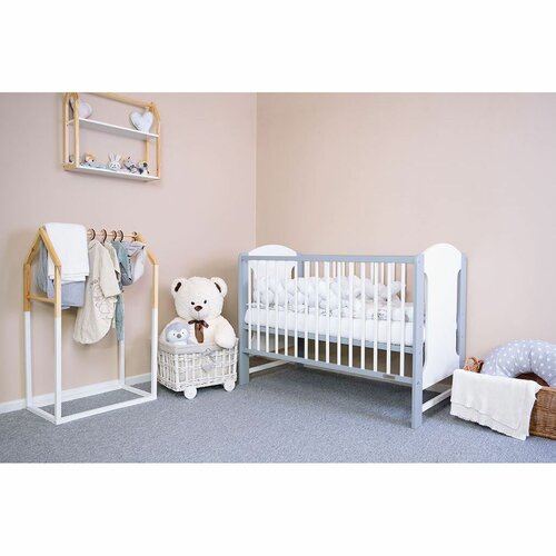 New Baby Łóżeczko dziecięce Elsa, biało-szary