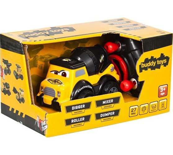 Stavební auto - Míchačka, Buddy Toys, černá + žlutá