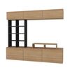 Teak and Black TV-fal