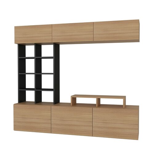 Teak and Black TV-fal