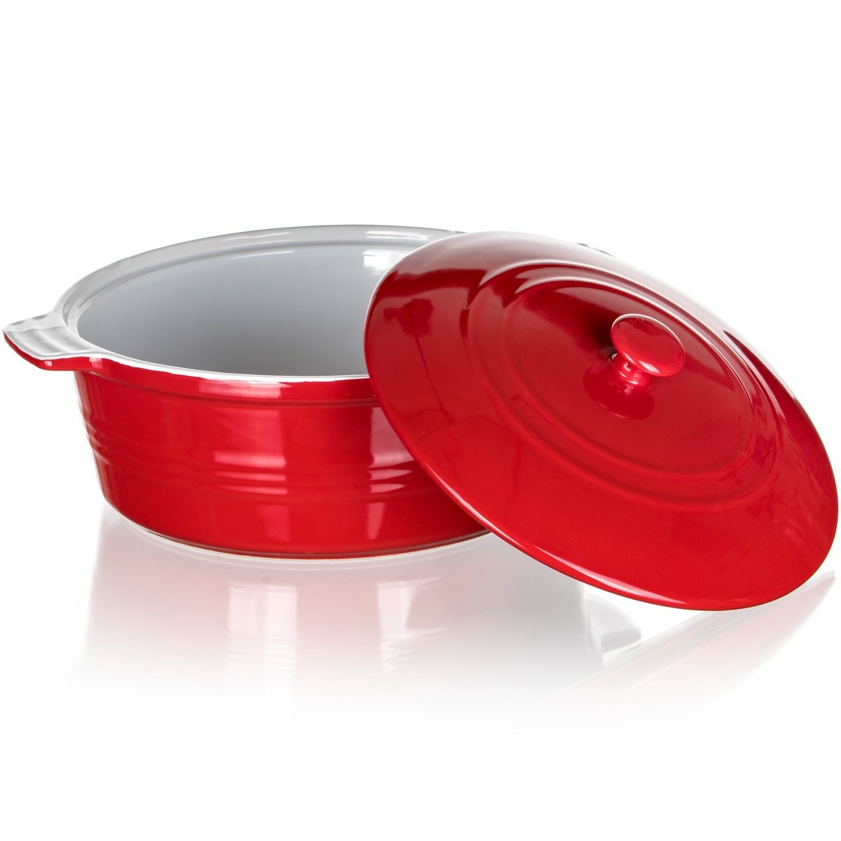 Banquet Forma zapekacia okrúhla s pokrievkou Culinaria Red 3 l, 3 l