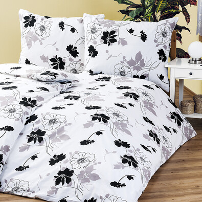 Bavlnené obliečky Tapeta čiernobiela, 140 x 200 cm, 70 x 90 cm