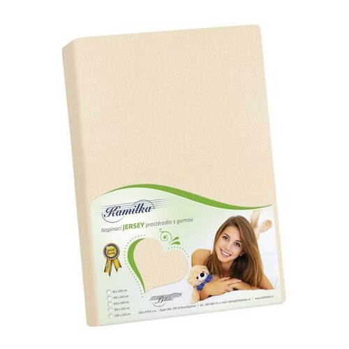 Bellatex Jersey prestieradlo Kamilka smotanová, 120 x 200 cm
