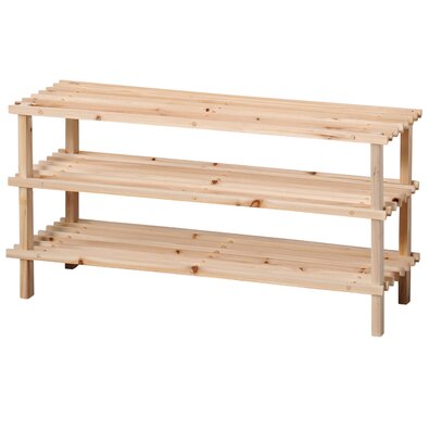 Kesper 69723 Szafka na buty z 3 półkami, jasna, 77 x 40 x 26 cm