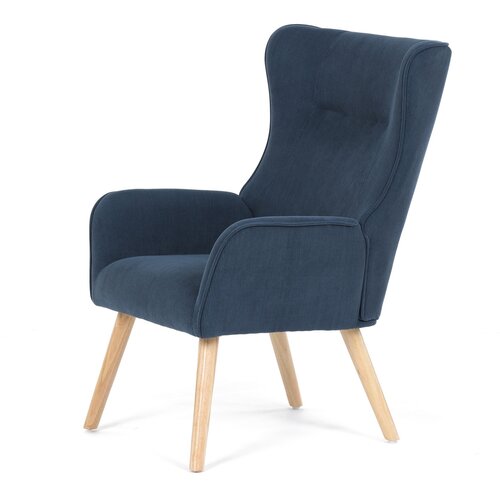Kreslo ušiak BLUE2, modrá
