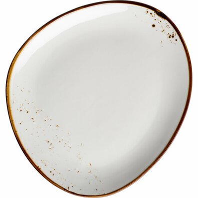 Mäser Овальна тарілка Pintar Біло-коричневі крапки26 x 23 см