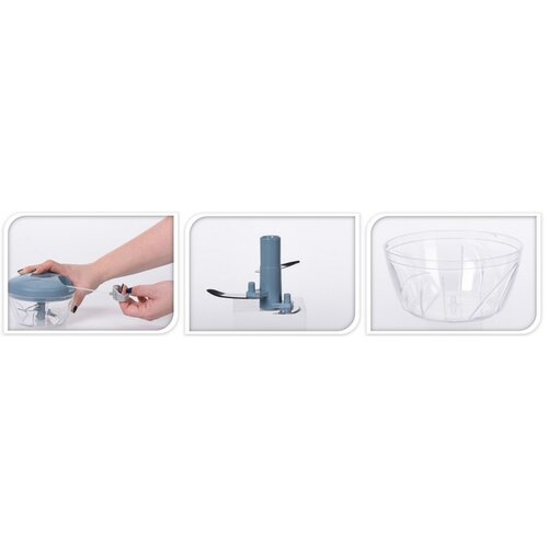 Feliator de legume EH Hand cu castron, 13 x 9 cm, mix de culori