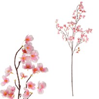 Sztuczna gałązka czereśni różowy, 104  cm