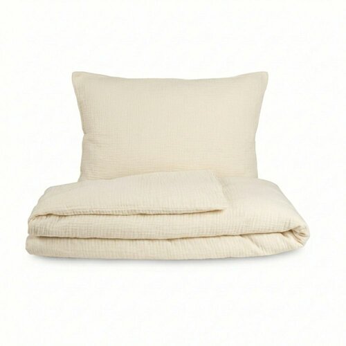 Kvalitex Muslin posteljnina smetanová, 140 x 200cm, 70 x 90 cm