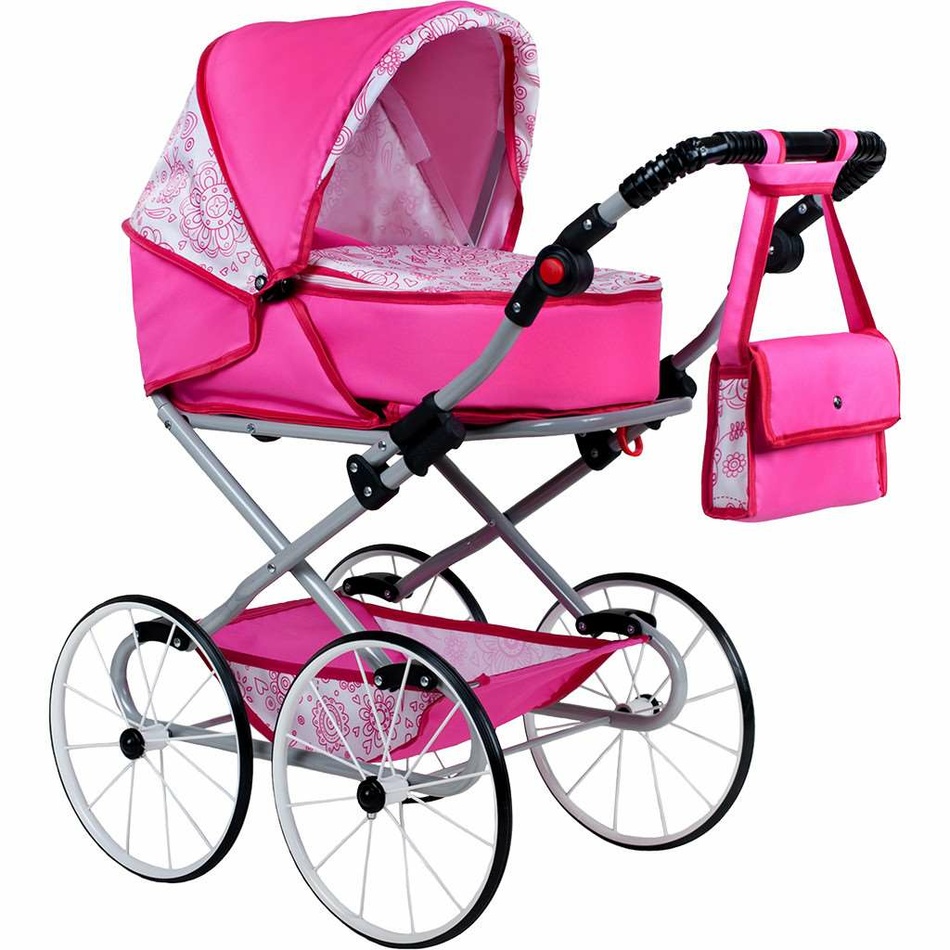 New Baby Kinderwagen fr Puppen Natlka, Rosa