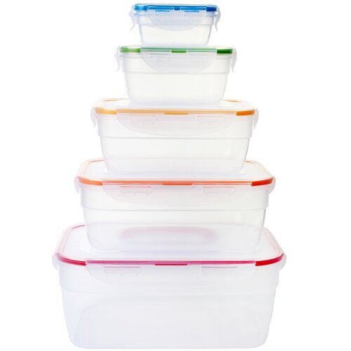 LOCKnLOCK Set of Lock rectangular food containers,5 pcs