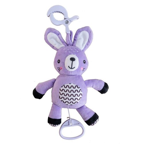 Natahovací hrací strojek babyted Zajíček plyš 30 cm závěs na postýlku / kočárek