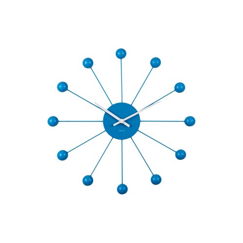 Karlsson 5977BB дизайнерський настінний годинник  синій, діаметр 40 см