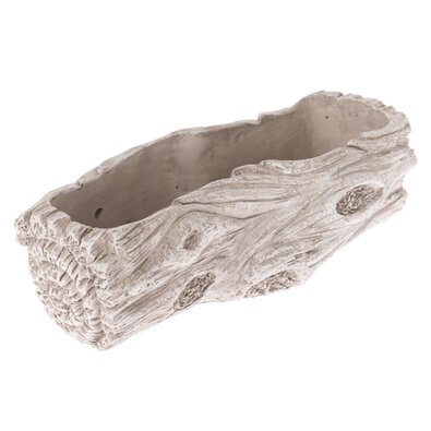 Übertopf aus Beton White bark, 24,5 x 9 x 6 cm