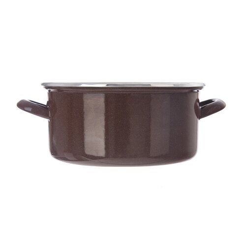 Orion Emajlirani lonec z robom Brown, 5 l
