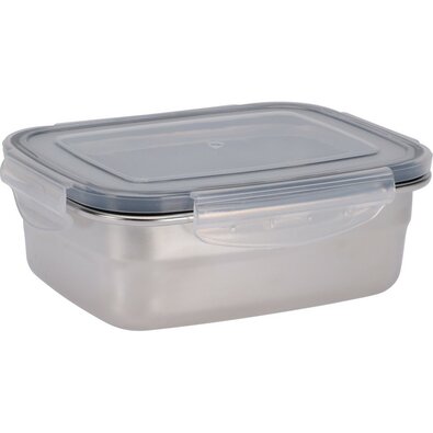 Excellent Houseware Edelstahl-Frischhaltedose mit Kunststoffdeckel, 500 ml