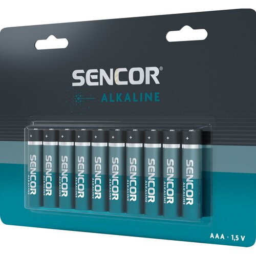 Sencor SBA LR03 alkalická batéria AAA, 10 ks