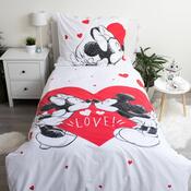 Dětské bavlněné povlečení Mickey and Minnie Love 05, 140 x 200 cm, 70 x 90 cm