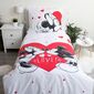 Lenjerie pat pentru copii Mickey and Minnie Love05 din bumbac, 140 x 200 cm, 70 x 90 cm