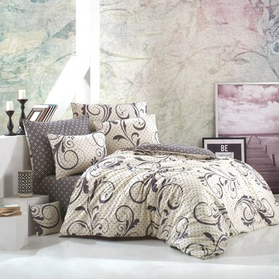 Lenjerie de pat din bumbac Otis, crem, 220 x 200 cm, 2 buc. 70 x 90 cm