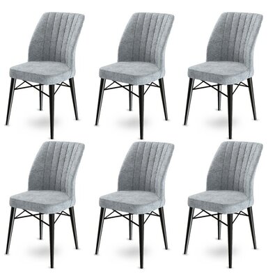 Sada jídelních židlí Flex Grey and Black, 6 ks